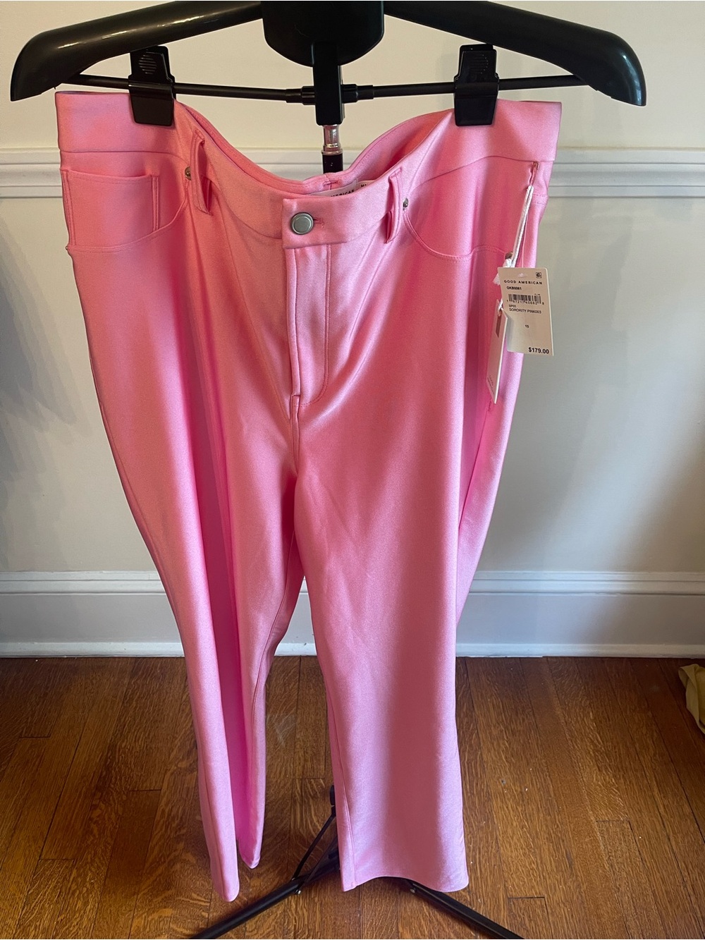 Good American Shine Collection Sorority Pink Pants